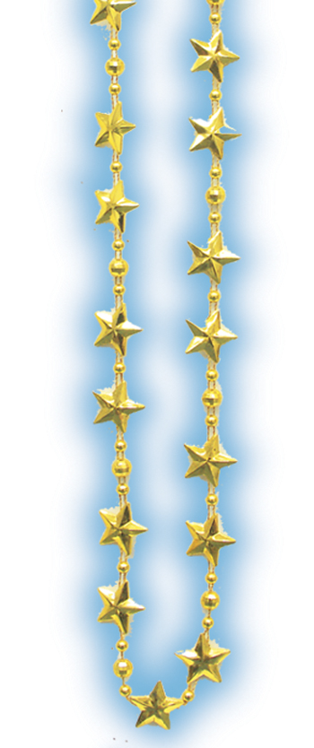Gold Metallic Star Beads